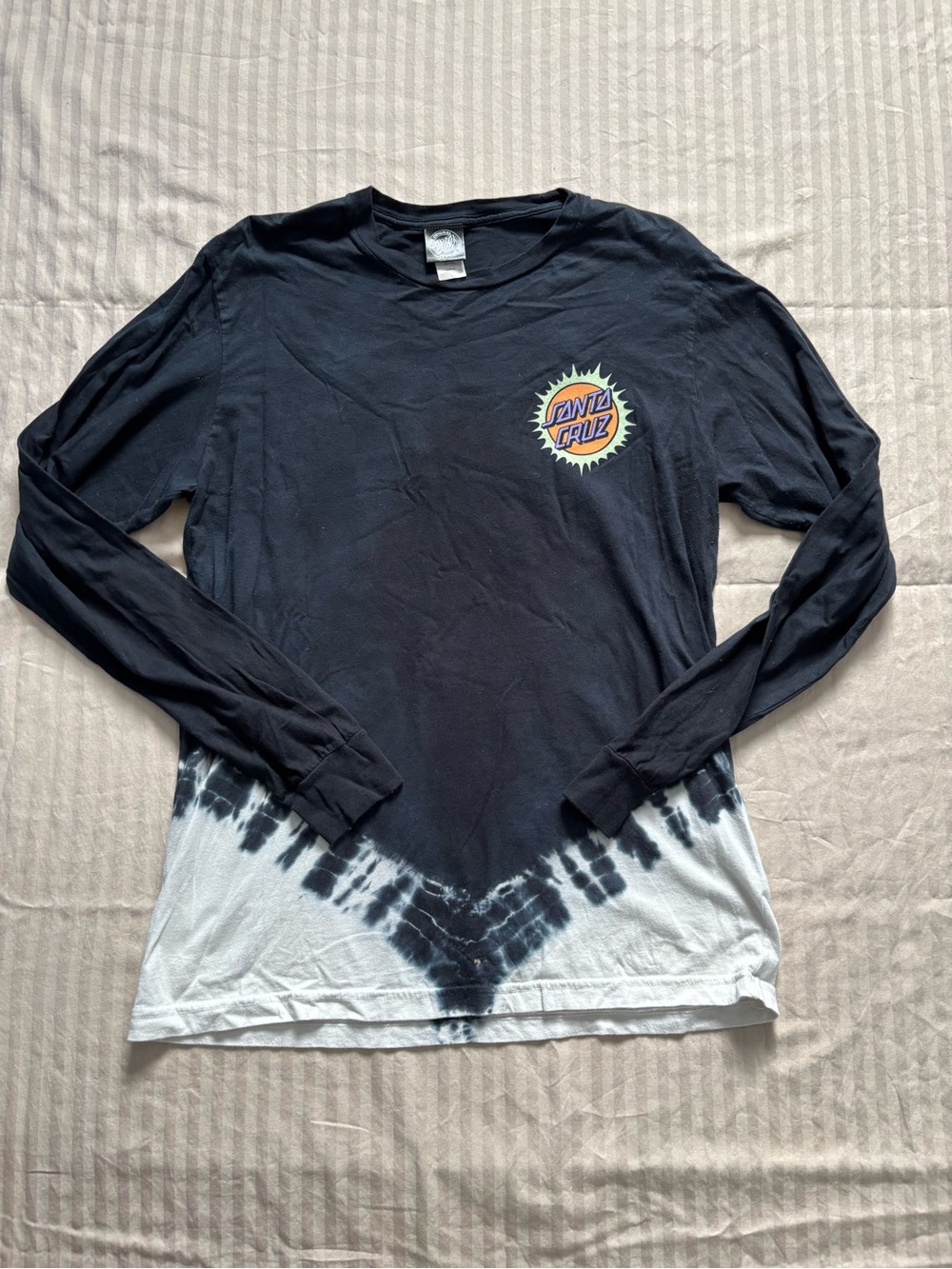 Santa Cruz Tie Dye Groovy Long Sleeve T-Shirt Men’s Size Large Skater